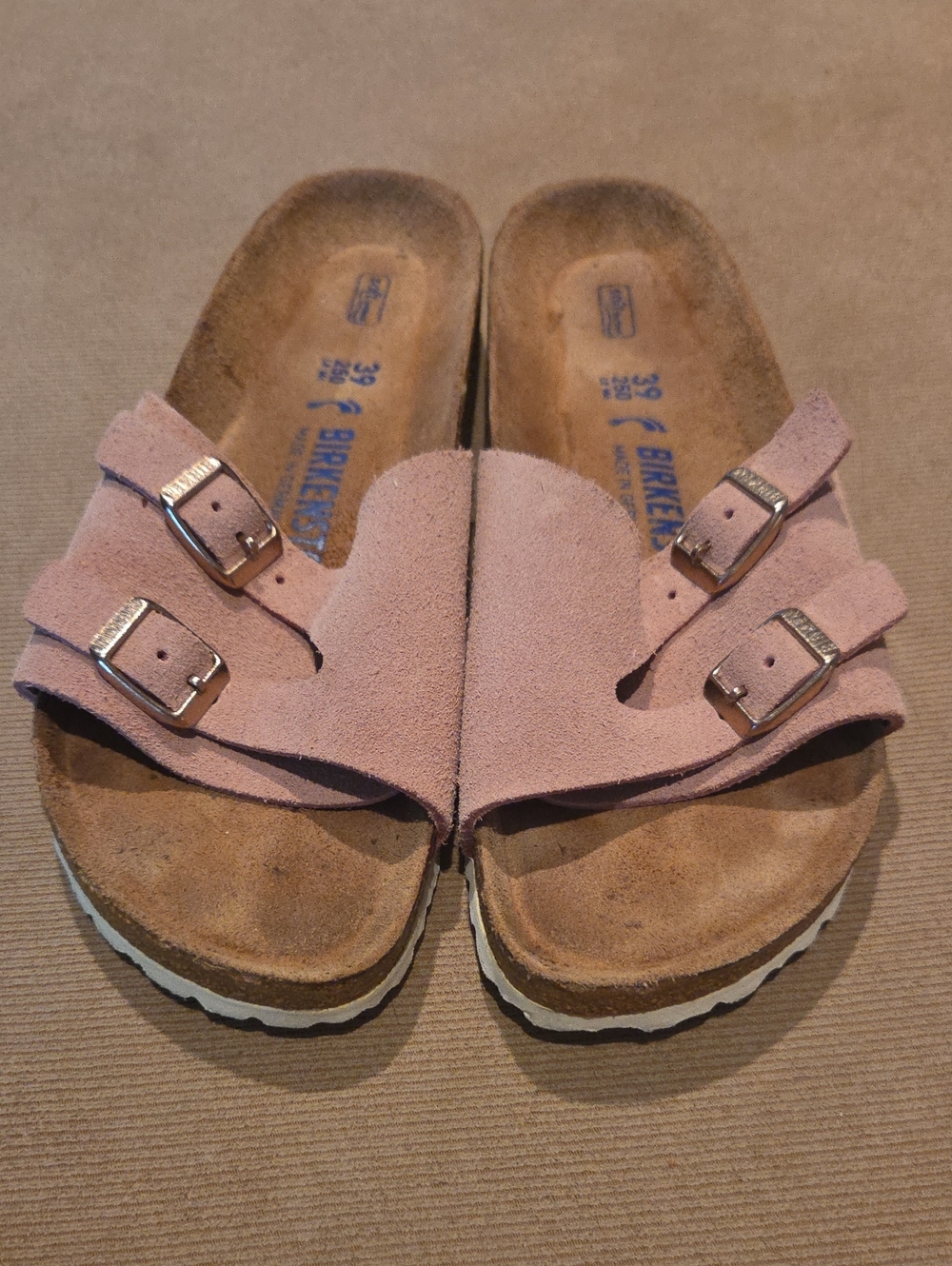 Birkenstock Vaduz Suede Double Strap Sandals — 39
